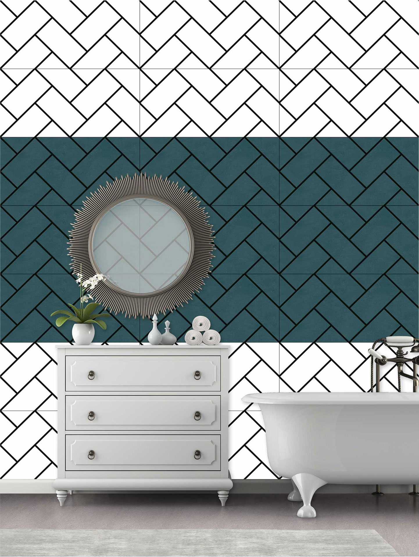 Bathroom Tiles Mockup, Bathroom Tiles Preview