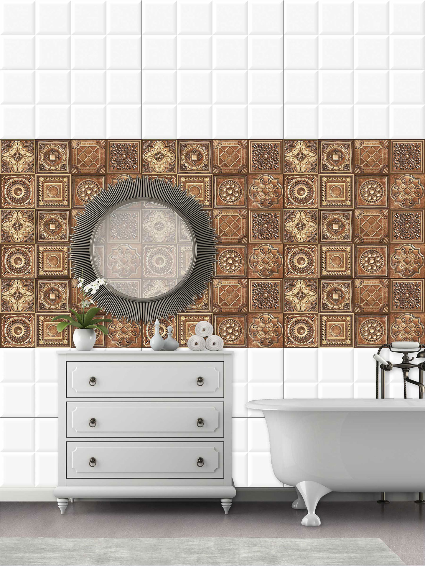 Bathroom Tiles Mockup, Bathroom Tiles Preview