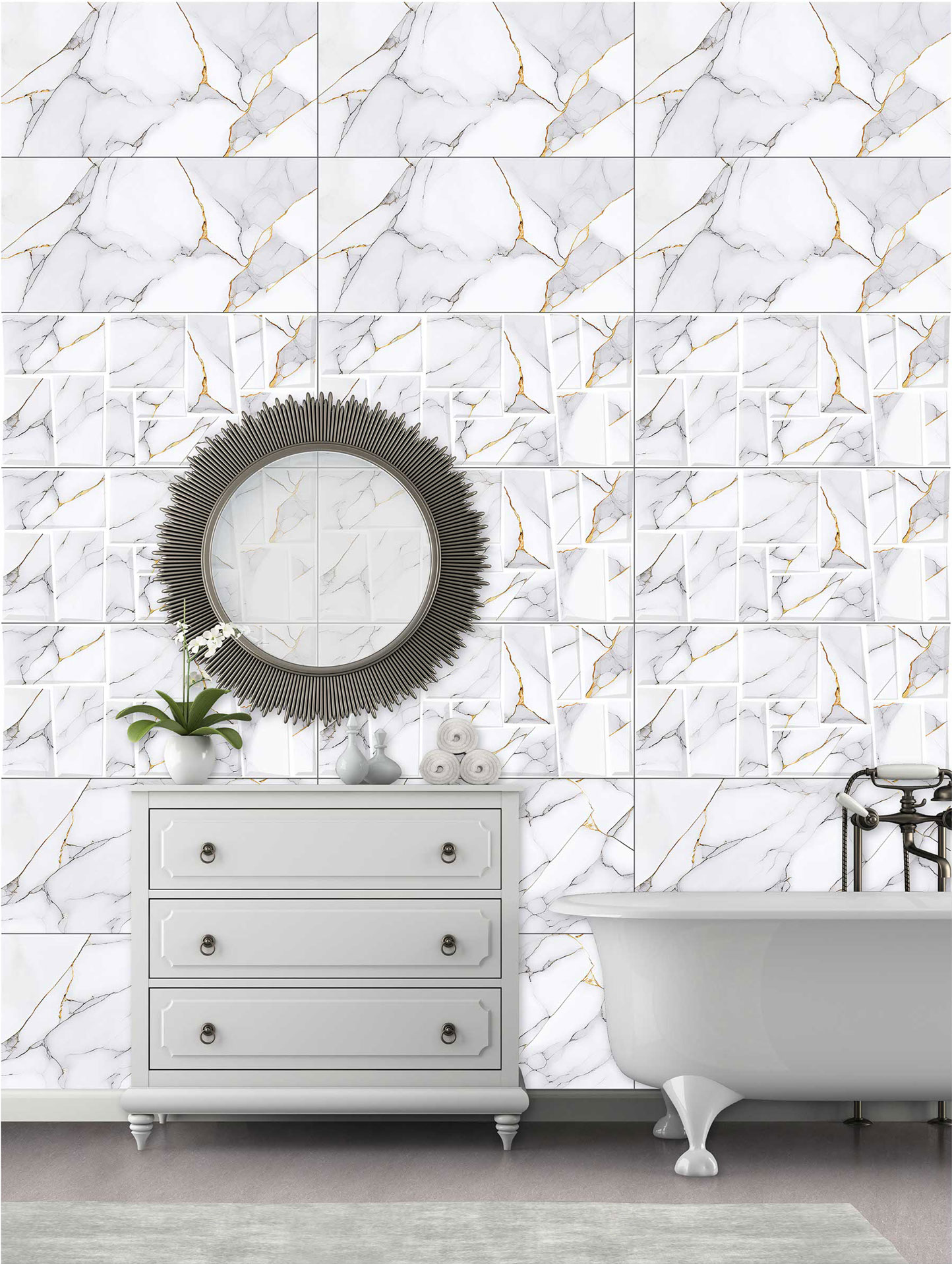Bathroom Tiles Mockup, Bathroom Tiles Preview