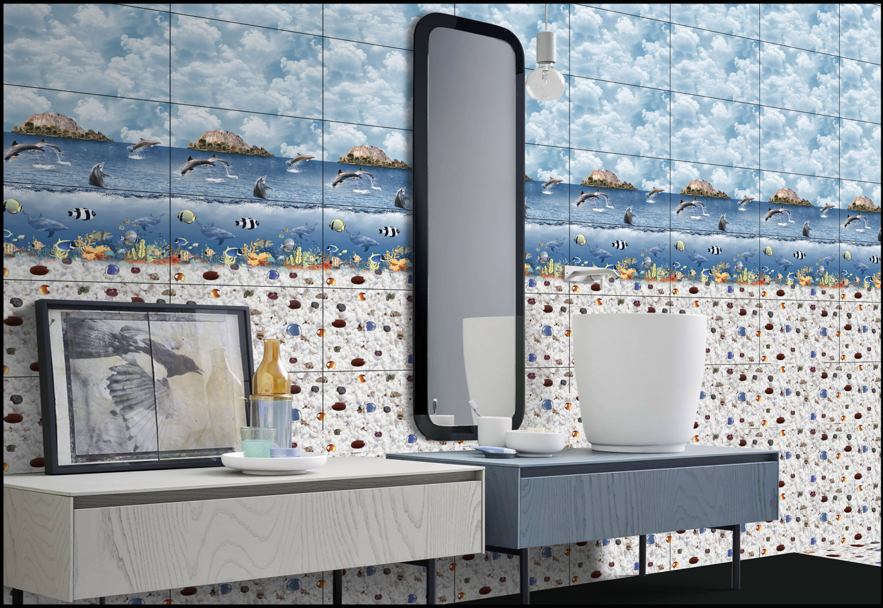 Bathroom Tiles Mockup, Bathroom Tiles Preview