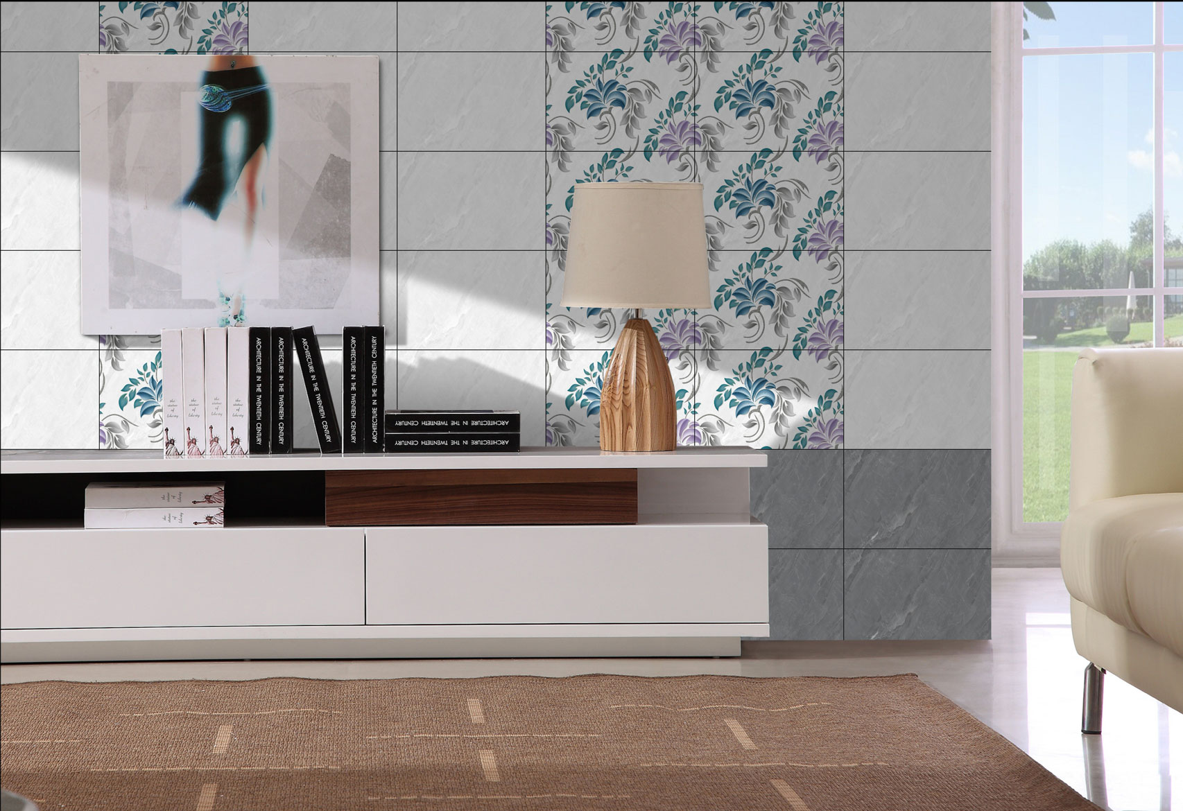 Living Room Tiles Mockup, Living Room Tiles Preview