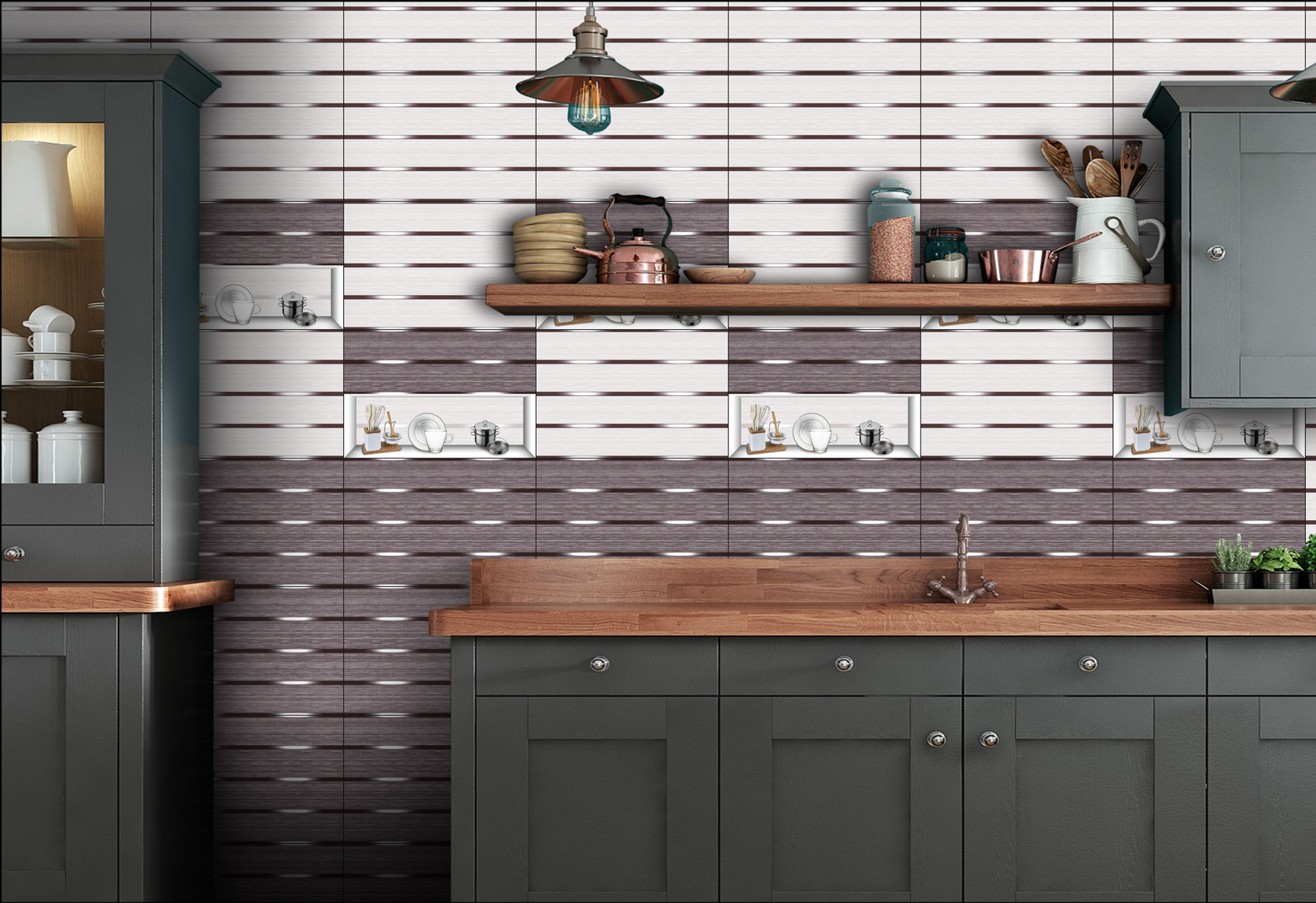 Kitchen Tiles Mockup, Kitchen Tiles Preview
