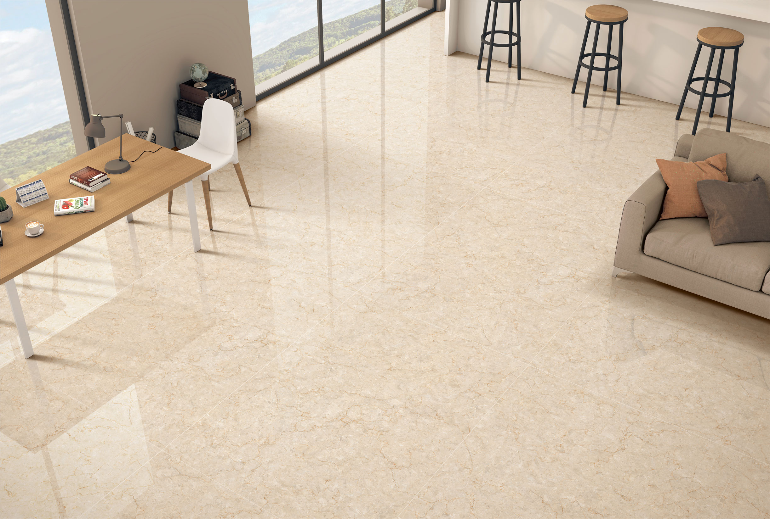 Living Room Tiles Mockup, Living Room Tiles Preview