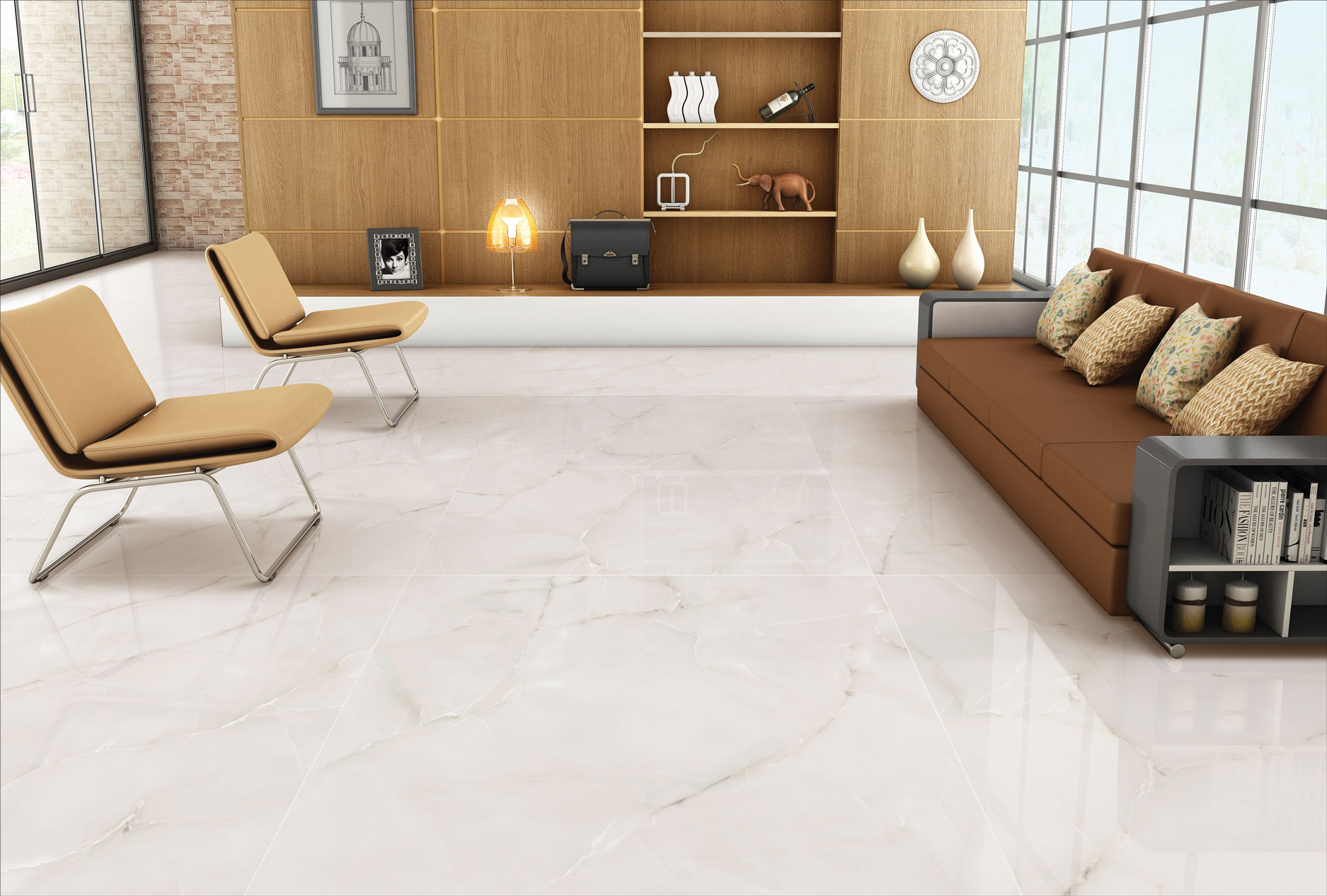 Living Room Tiles Mockup, Living Room Tiles Preview