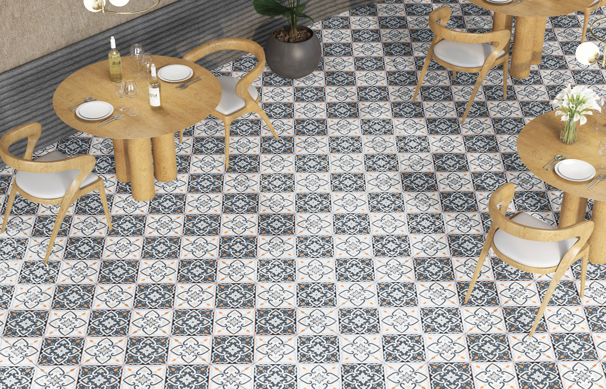 Restaurant Tiles Mockup, Restaurant Tiles Preview