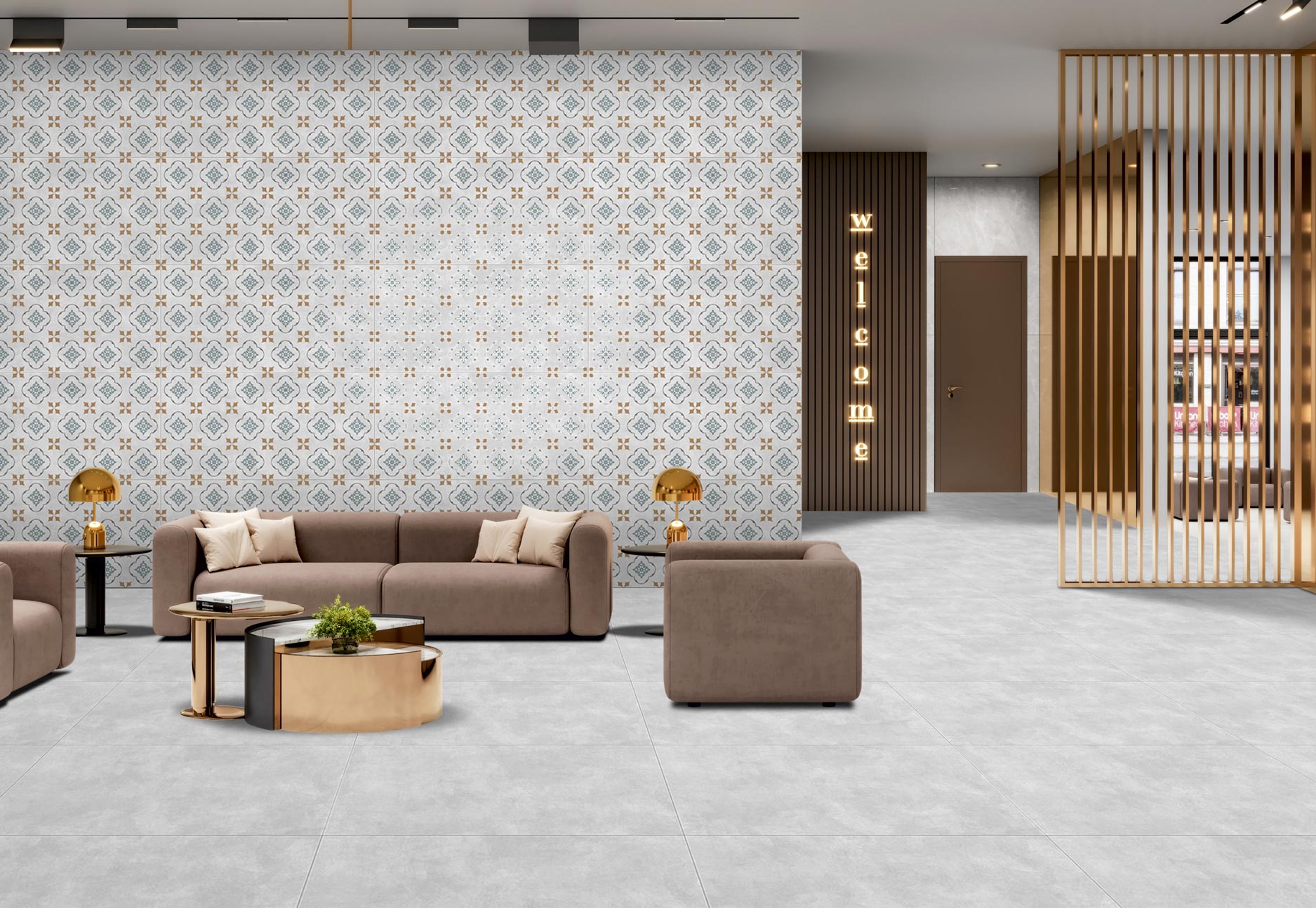 Living Room Tiles Mockup, Living Room Tiles Preview