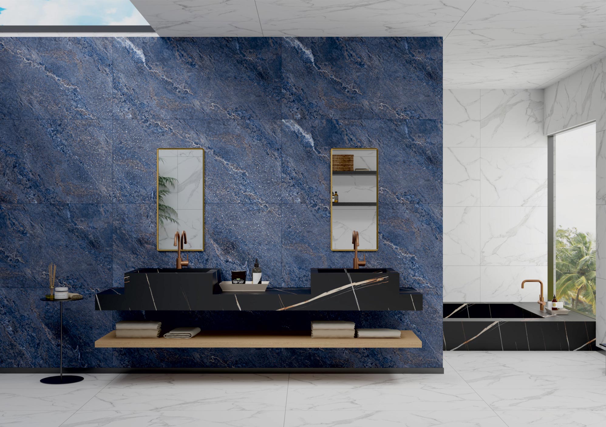 WASH AREA MOCKUP IN VITRIFIED TILES MORBI