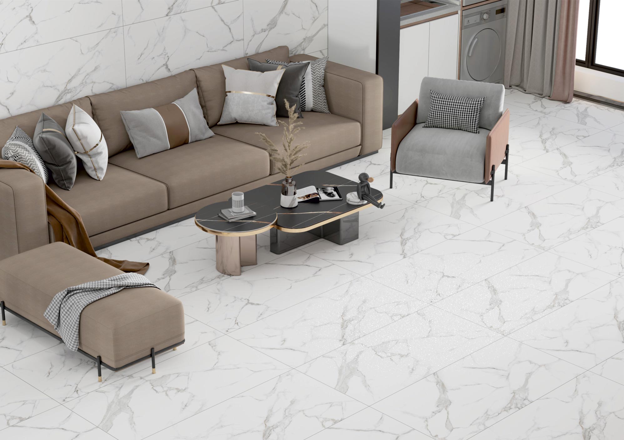 Living Room Tiles Mockup, Living Room Tiles Preview