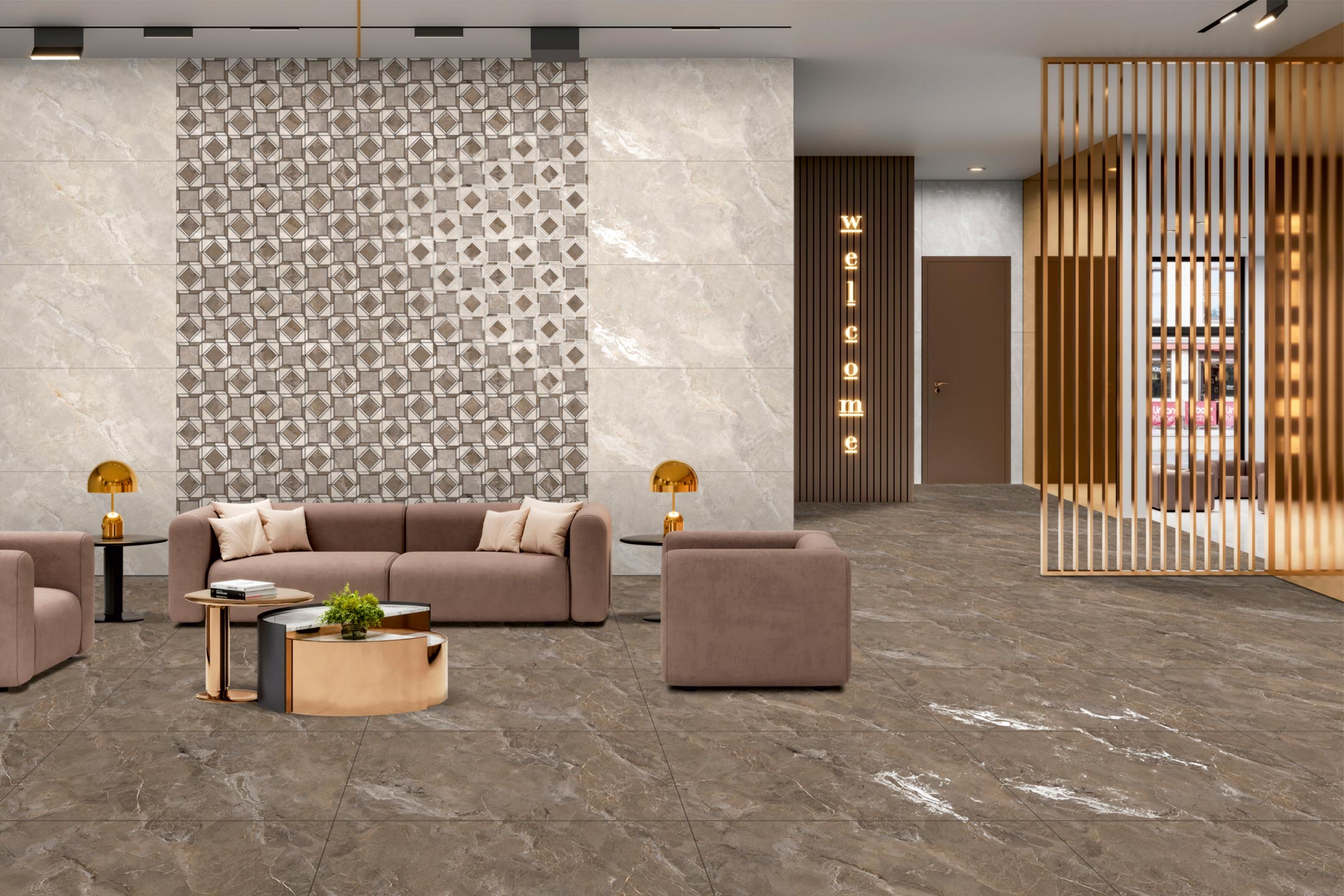 Living Room Tiles Mockup, Living Room Tiles Preview