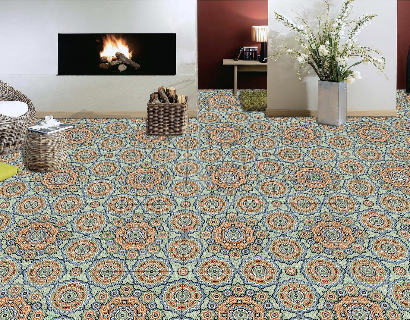 Living Room Tiles Mockup, Living Room Tiles Preview