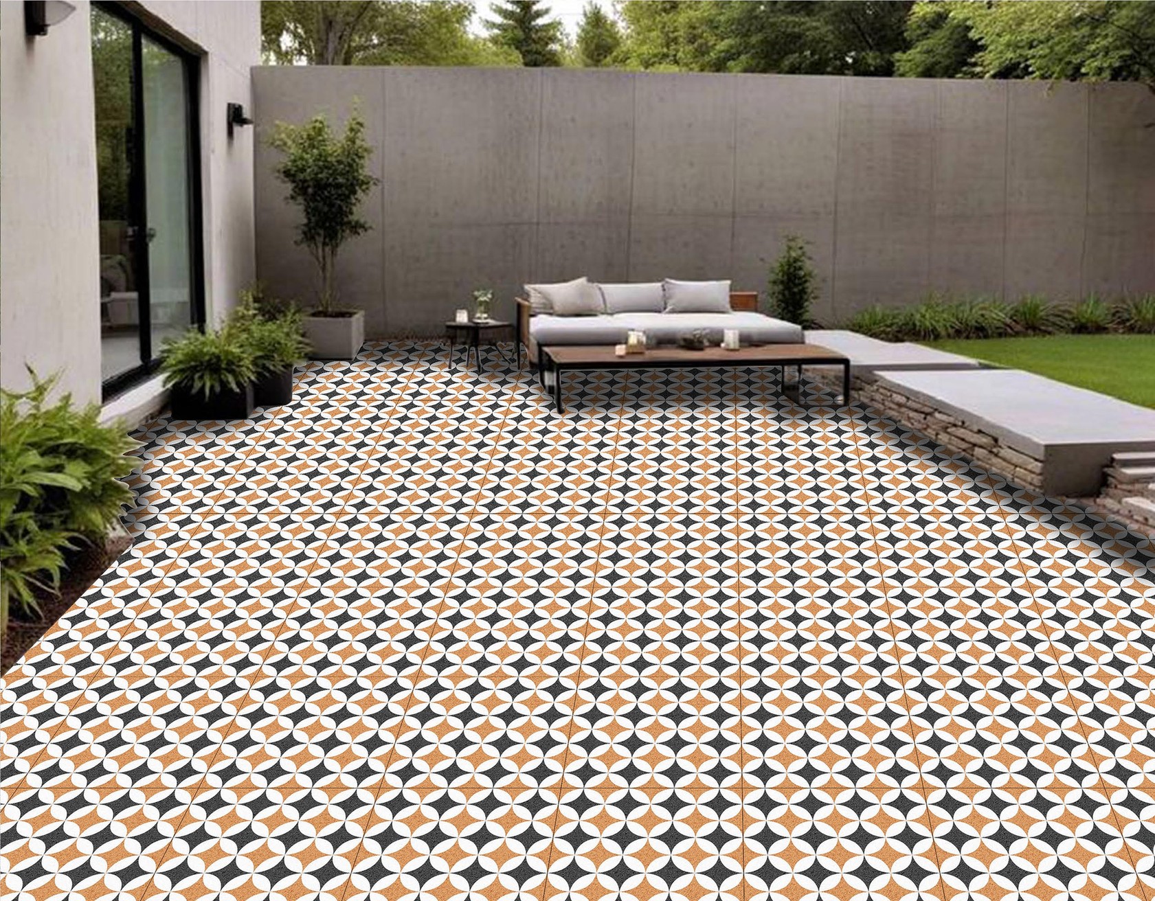 Patio Tiles Mockup, Patio Tiles Preview
